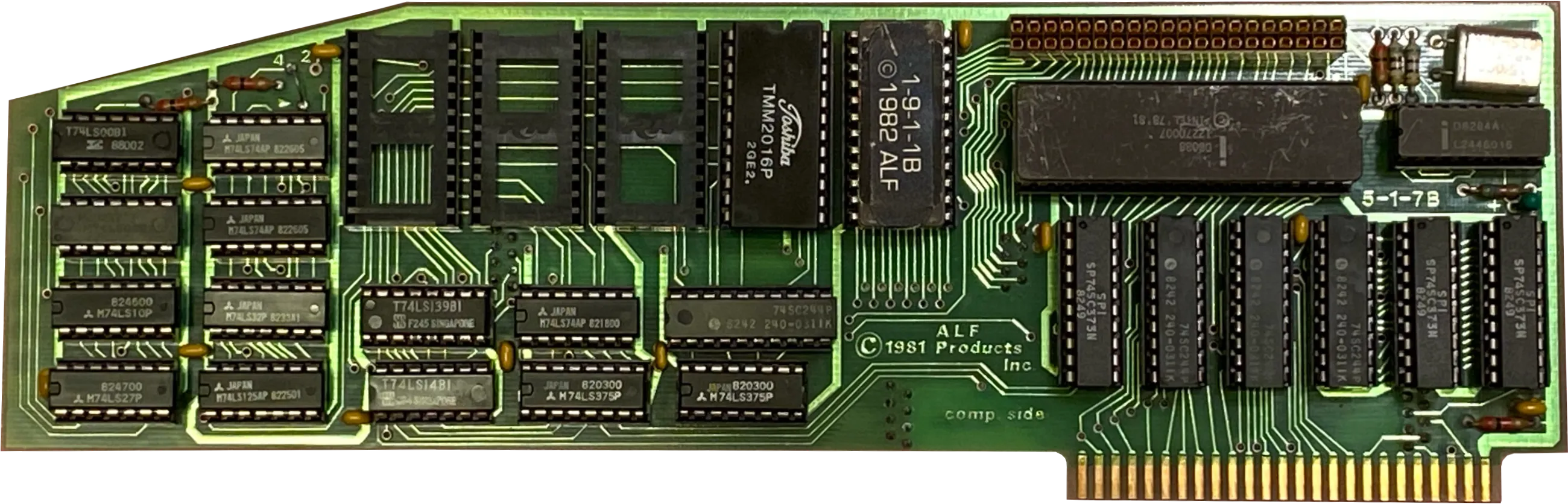 ALF AD8088 Processor Card von 1982 mit Intel 8088 und 2 KB bestücktem SRAM