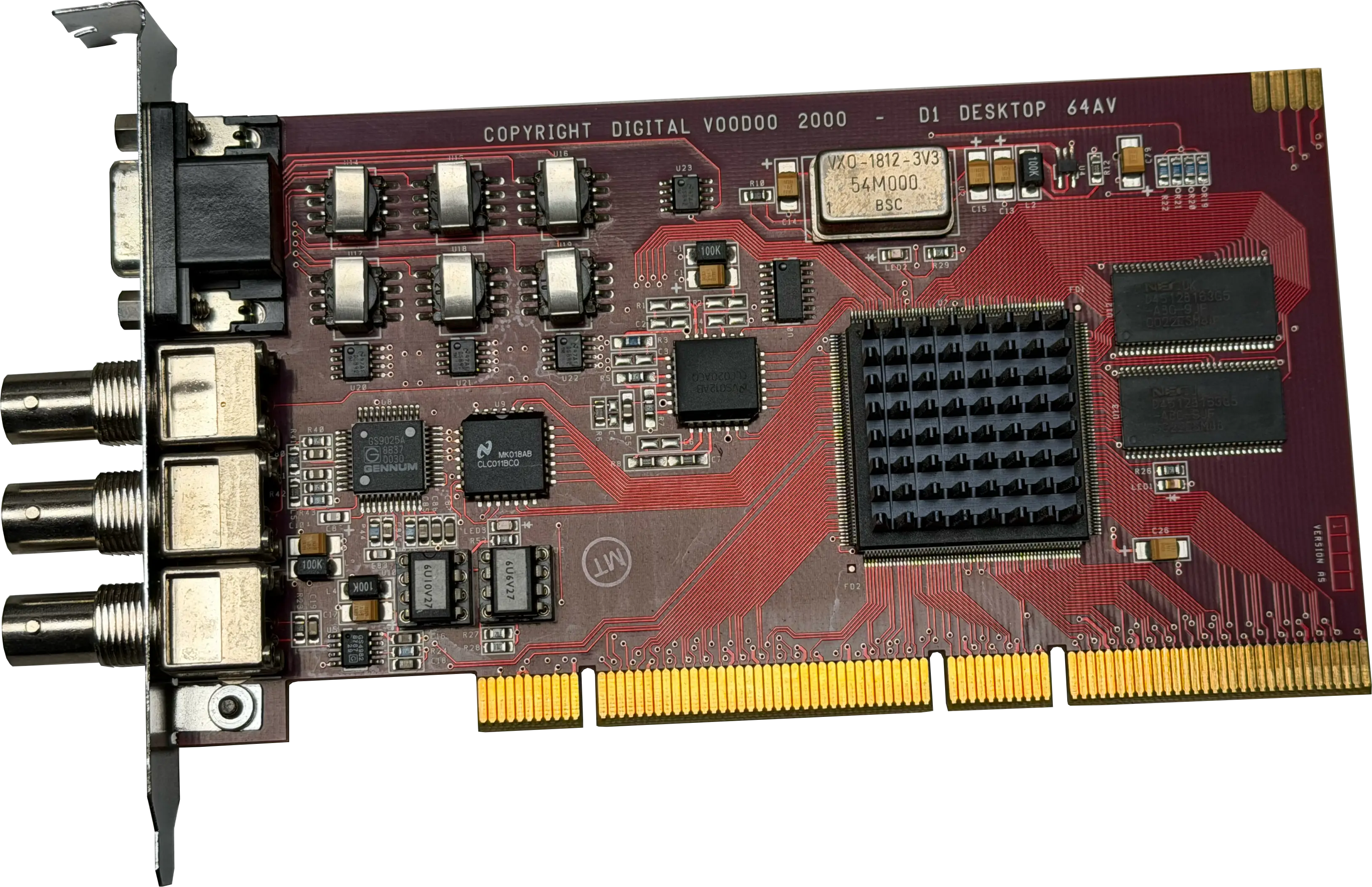 Bestückungsseite der Digital Voodoo D1 Desktop 64AV