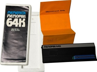 Memotech Memopak 64K mit Originalverpackung, englischer Anleitung und deutscher Programmieranleitung
