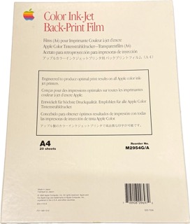 Apple Color Ink-Jet Back-Print Film A4