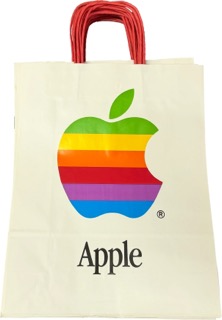 Apple Einkaufstüte mit Rainbow-Logo