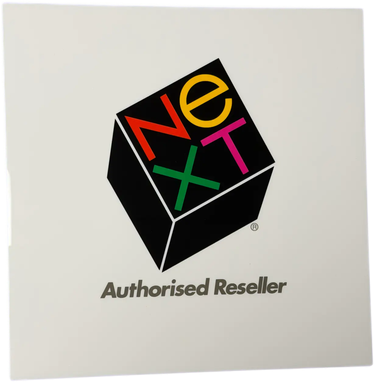 NeXT Authorised Reseller Händlerschild – unbenutztes Original