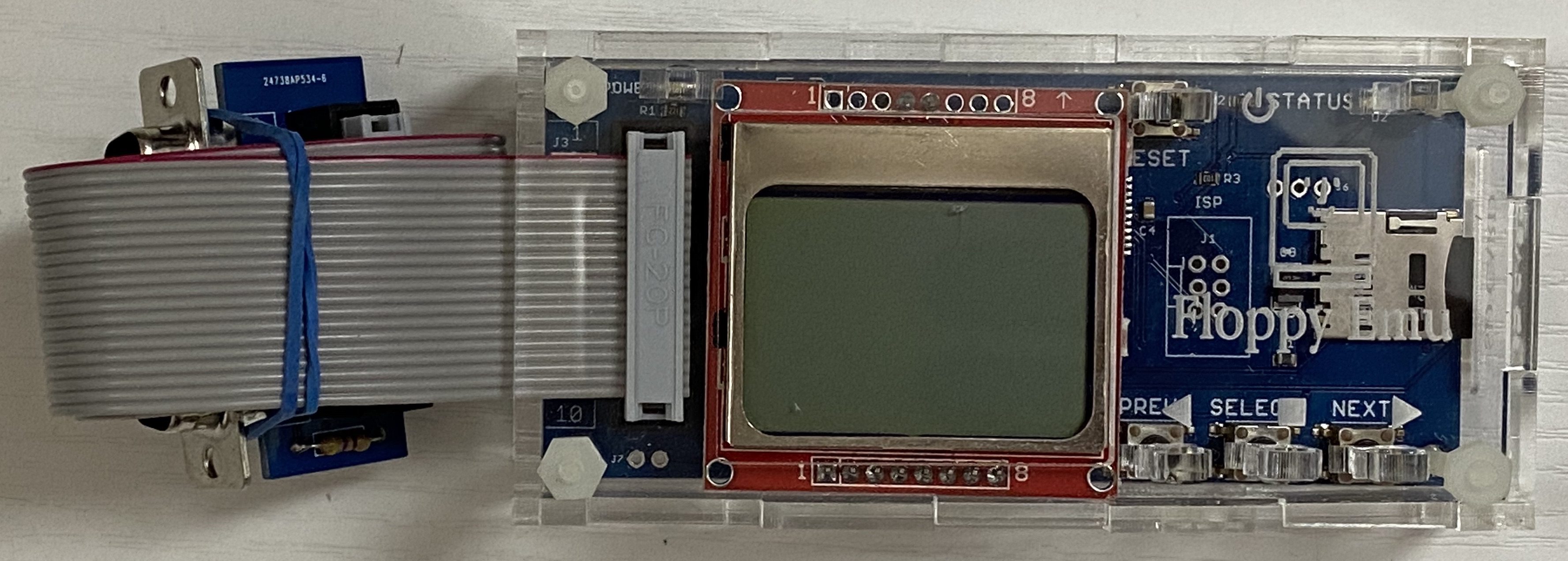 Floppy Emu Model B im Acrylgehäuse