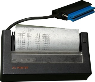 Sinclair ZX Printer mit Testausdruck