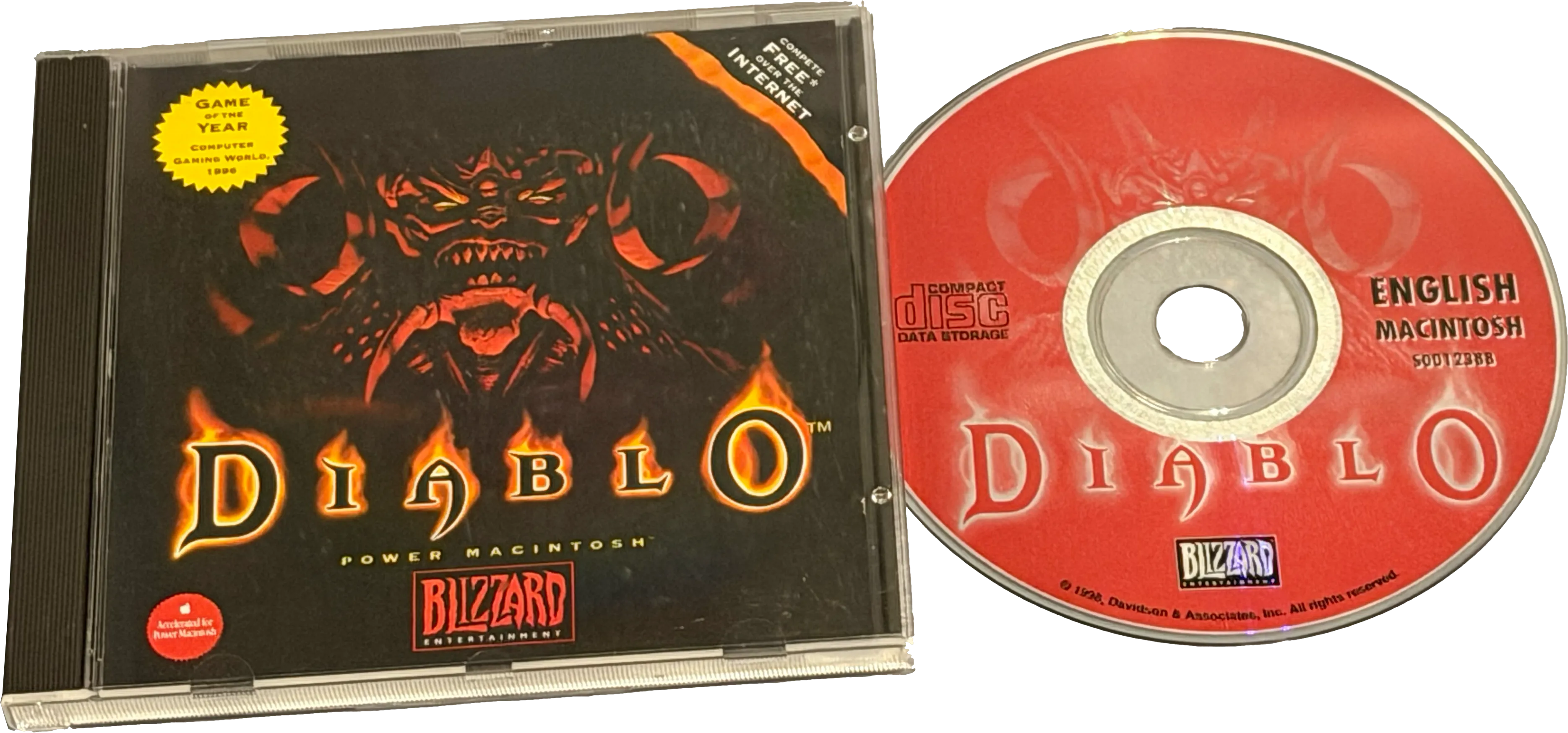 Diablo – englische Macintosh-CD-ROM und Jewel Case