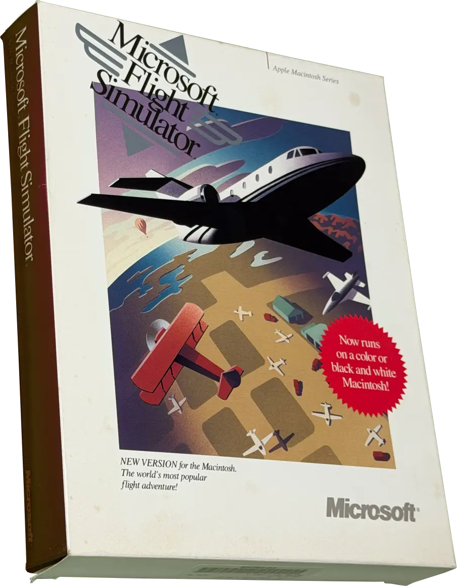 Originalverpackung von Microsoft Flight Simulator 4.0 für Macintosh