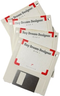 Vier originale Installationsdisketten von Ray Dream Designer