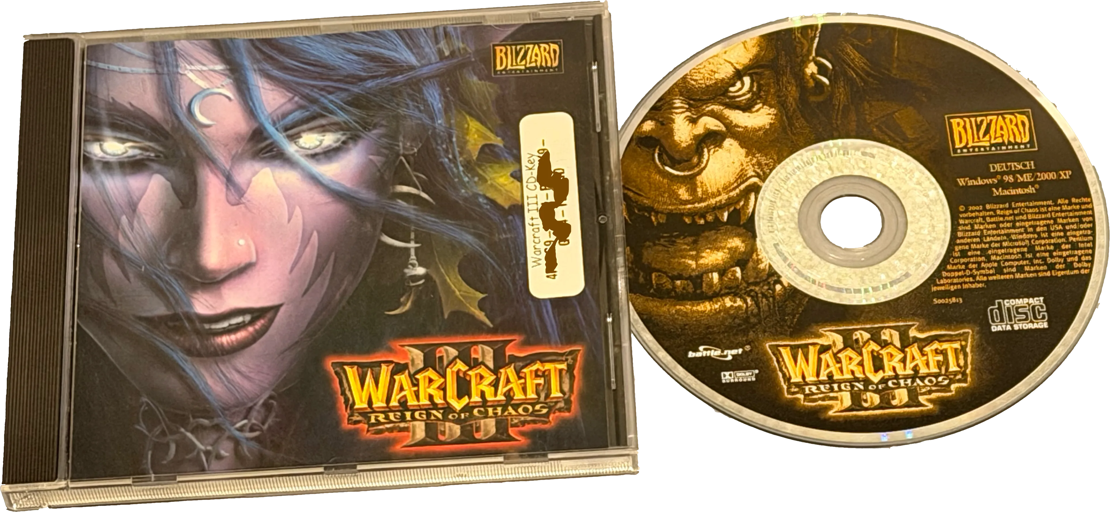 Warcraft III: Reign of Chaos – deutsche Hybrid-CD-ROM für Macintosh und Windows mit Jewel Case