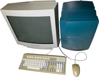 Octane mit SGI-Monitor, Tastatur und Maus